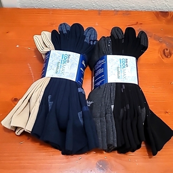 SET 12 PAIRS TOMMY  BAHAMA MEN'S DRESS CASUAL CUSHION CREW SOCKS - Picture 2 of 7